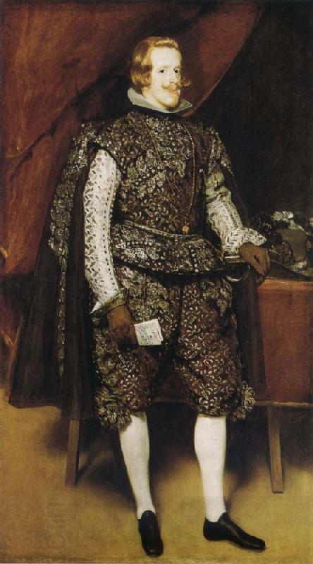 Diego Velazquez Portrait of Philip IV of Spain in Brwon and Silver oil painting picture